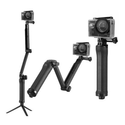 Picture of AKASO Foldable Pole 3-Way Adjustable Selfie Stick Action Camera Accessory Compatible with GoPro Hero 12/11/10/9/DJI Osmo Action/AKASO EK7000/Brave 4/Brave 7 LE/Brave 7/Brave 8/Brave 8 Lite
