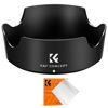 Picture of K&F Concept Lens Hood for Canon RF 24-50mm f/4.5-6.3 is STM,EF-S 18-55mm f/3.5-5.6 is STM,EF-S 18-55mm f/4-5.6 is STM Lens, Reversible Snap on Camera Lens Shade Replacement of Canon EW-63C Hood
