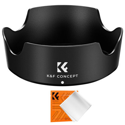 Picture of K&F Concept Lens Hood for Canon RF 24-50mm f/4.5-6.3 is STM,EF-S 18-55mm f/3.5-5.6 is STM,EF-S 18-55mm f/4-5.6 is STM Lens, Reversible Snap on Camera Lens Shade Replacement of Canon EW-63C Hood