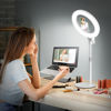 Picture of Ring Light with Stand for Streaming - Evershop 10'' Led Desk Lighting with Phone Holder for Laptop,Webcam,Computer Monitor,Circle Lights for Video Recording, Zoom Calls, Online Meetings,Selfie, Makeup