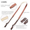 Picture of CANPIS CP008 Camera Shoulder Neck Strap compatible with Canon Nikon Leica Fuji Sony Olympus etc. Brown Color, Adjustable Length, Slim with Flocking Comfortable Pad