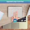 Picture of Wired & Wireless Metal Touchpad for PC Computer & Laptop, Rechargeable Trackpad Travel-Friendly Bluetooth & USB Mouse Pad for Windows 7/10/11, Silver