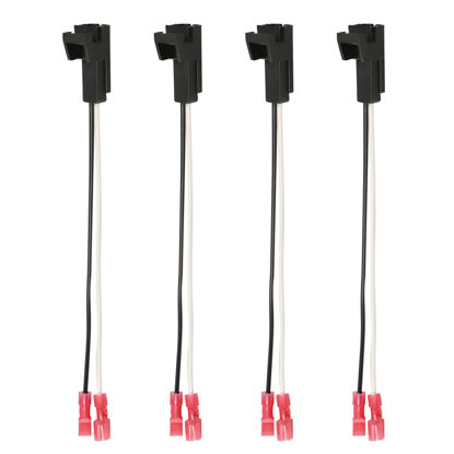 Picture of Speaker Harness Wiring Harness 72-4568 Compatible with GMC Buick Cadillac Chevy Silverado Sierra Suburban Tahoe Yukon Cobalt Colorado Speaker Connector Harness Adapter 4 Pack