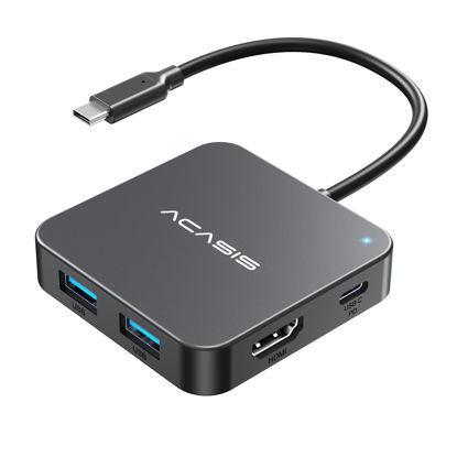 Picture of USB C Hub 10Gbps, Multiport Adapter with 4K60 HDMI, 100 W Power Delivery, 3 USB A 3.1+1 USB-C 3.1 Data Port, USB C to HDMI Adapter for MacBook, Dell, Lenovo, Surface, iPad PRO, XPS(Grey)