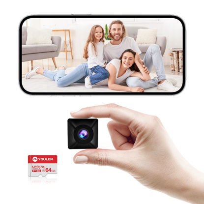 Picture of BEEDMXU New Home HD Full Color Night Vision Mini Surveillance Camera Spy Hidden Wireless WiFi Security Camera for Home Office Car Indoor Security Camera