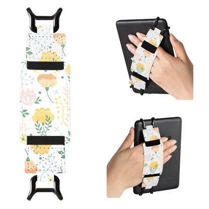 Picture of CoBak Secure Hand Strap for Kindle and Tablets - Versatile and Lightweight Kindle Strap for 6-7.5" Kindle/Kobo/Voyaga/Lenovo/Sony E-Book Tablet - High Elasticity, Meadow Breeze Symphony