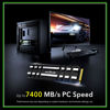 Picture of Addlink A93 2TB Gaming PC PS5 SSD with Heatsink, Up to 7400mb/s, Gen 4 PCIe NVMe m.2 2280, SLC Cache Internal Hard Drive