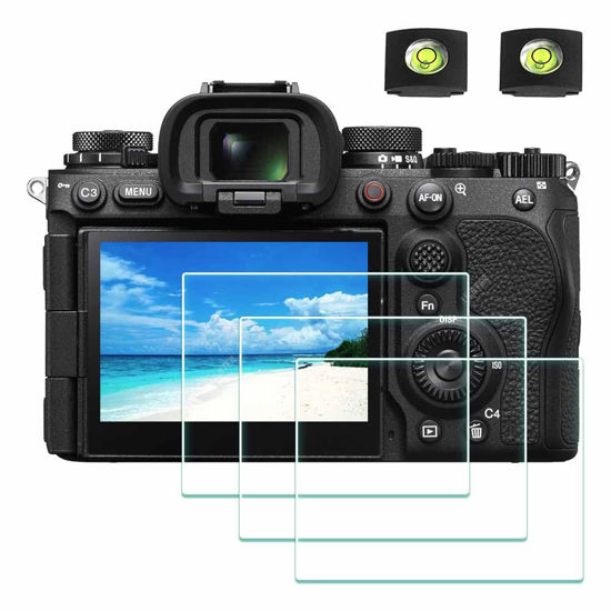 Picture of ULBTER [3 Pcs] Screen Protector Appliable for Sony Alpha A9 III A9III A9M3 Camera & Hot Shoe Cover 0.3mm 9H Hardness Glass Screen Saver Anti-Scrach Anti-Bubble