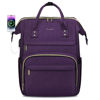 Picture of LOVEVOOK Laptop Backpack for Women,17 Inch Professional Womens Travel Backpack Purse Computer Laptop Bag Nurse Teacher Backpack,Waterproof Work Bags Carry on Back Pack with USB Port,Dark Purple