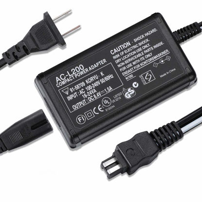 Picture of AC-L200 Adapter Charger Compatible with Sony Handycam Camcorder DCR-SX40,DCR-SX41,DCR-SX44,DCR-SX45,DCR-SX60,DCR-SX63,DCR-SX65,DCR-SX83,DCR-SX85,HDR-CX190,HDR-CX220,HDR-CX230,HDR-CX330,HDR-CX190