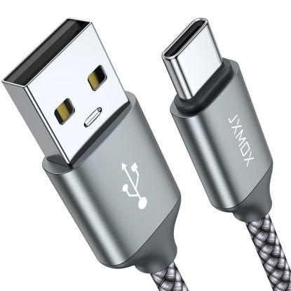 Picture of JXMOX USB C Cable,USB A to Type C 3A Fast Charging (10ft 2-Pack) Long Charger Cord Compatible with iPhone 15 16 Pro Max Plus,Samsung Galaxy S20 S10 S9 S8,Note 9 10+,A11 A20 A50 A51 A60 A71,Moto Z2 Z3