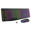 Picture of Wireless Keyboard and Mouse Combo With Backlit,2.4G Full Size Ergonomic Keyboard with Light Up Letters,Rechargeable and Slim RGB Mouse,Silent Click For Windows/MAC PC,Laptop,Chromebook,Surface,Macbook