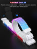 Picture of Sirlyr RGB PSU Cable Extension,ARGB PC Power Supply Cable with Soft LED Stripes and PVC Sleeved Extend Cable,16AWG 24 Pin ATX Dual 8 Pin PCIE Set