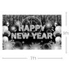 Picture of AIBIIN Black Silver Happy New Year Backdrop 2025 Kiss Me at Midnight Photography Background Cheers to The New Year Eve Hello 2025 Party Decorations Firework New Year Banner Photo Props 7X5ft