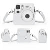 Picture of Phetium Instant mini SE Protective Camera Case Compatible with Instax Mini SE Film Camera, PU Leather Cover Bag with Pocket and Adjustable Shoulder Strap (Ｗhite)