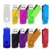 Picture of 10 Pack 16GB USB Flash Drive Bulk Pack, Bulk USB 2.0 Flash Drives Thumb Drive Swivel Memory Stick Jump Drive Pen Drive Zip Drive