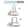 Picture of LOTEYIKE Aluminum Vertical Laptop Stand, MacBook Pro Laptop Vertical Stand Dock Holder with Adjustable Slot Fits All Laptops Notebook Tablets MacBook Air- Save Space & Improve Airflow, Silver