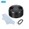 Picture of PATIKIL 55mm Lens Hood, Standard Focus Frosted Surface Anti-reflective Inside Hood with 58mm Lens Cap and Cloth for Camera Lens, Black for Nikon, for Fujifilm, for Pentax, for Leica