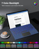 Picture of MoKo Type Cover Fit Microsoft Surface Pro 7 Plus/Pro 7/ Pro 6/ Pro 5/Pro 4/3, Ultra-Slim Wireless Bluetooth Tablet Keyboard with Trackpad, 7-Color LED Backlit, Built-in Rechargeable Battery, Indigo