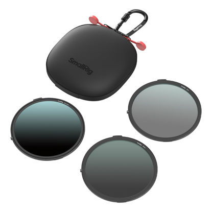 Picture of SmallRig Neutral Density Magnetic Filter Kit (3 Pcs), ND8, ND64, and ND1000 Filter, Dual-Sided 16-Layer Coating, Only for SMALLRIG Matte Box with Adjustable Clamp 4409/4411 / 4412/4415-4799