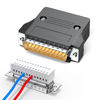 Picture of JUXINICE 2Pack Small DB25 Male Solderless Connector, 25 Pin Male Direct Connection Bare Wire Terminal Adapter, RS232 D-SUB 25 Pin to Terminal Connector Signal Module, Including Shell and Screwdriver