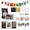 Picture of HIYQIN 2x3 Photo Accessories Bundle for Instax Mini Film (54x86mm), for Fujifilm Instax Mini Instant Camera Photo Frames, Magnet Frames, Stickers, Hanging Paper Frames - Black Grey