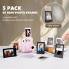 Picture of HIYQIN 2x3 Photo Accessories Bundle for Instax Mini Film (54x86mm), for Fujifilm Instax Mini Instant Camera Photo Frames, Magnet Frames, Stickers, Hanging Paper Frames - Black Grey