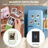 Picture of HIYQIN 2x3 Photo Accessories Bundle for Instax Mini Film (54x86mm), for Fujifilm Instax Mini Instant Camera Photo Frames, Magnet Frames, Stickers, Hanging Paper Frames - Black Grey