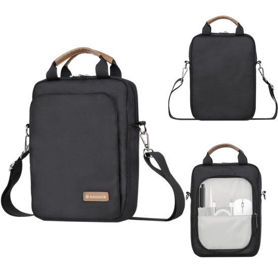 Picture of Kailaien 7-9 Inch Tablet Sleeve Bag, Ipad Bag for iPad Mini 6/5/4/3/2,Samsung Galaxy Tab A7 Lite 8.7" / Tab A 8.0",Kindle 2022/10/9/8/7/6,eReader,with Removable Shoulder Strap (Black)