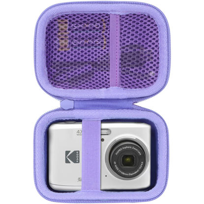 Picture of Lebakort Storage Case Compatible with KODAK PIXPRO Friendly Zoom FZ45 FZ55 16MP Digital Camera (Purple Case)