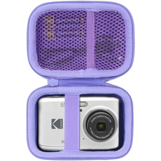 Picture of Lebakort Storage Case Compatible with KODAK PIXPRO Friendly Zoom FZ45 FZ55 16MP Digital Camera (Purple Case)