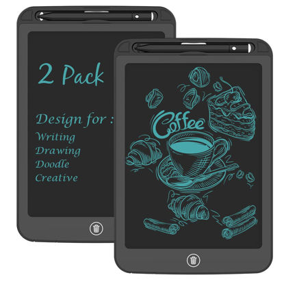 Picture of [2 Pack] TIQUS 9.25 Inch LCD Writing Tablet Pad Ewriter Electronic Board and MeMO Notes for and Adults at Home School and Office Middle Stylus [Black]