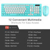 Picture of RECCAZR Wireless Keyboard and Mouse Combo, Full-Sized Wireless Keyboard and Adjustable DPI Mouse, 2.4GHz USB Receiver, Wireless Keyboard and Mouse for PC, Windows, Desktop, Laptop (Blue)