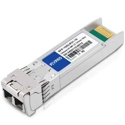 Picture of 10GBase-LR SFP+ Transceiver, 10G Single Mode SFP+ to LC Fiber Optic Module, Cisco SFP-10G-LR, Ubiquiti UniFi UF-SM-10G, Meraki MA-SFP-10GB-LR, Netgear, Mikrotik, D-Link and More, 1310nm, 10km, 2pack