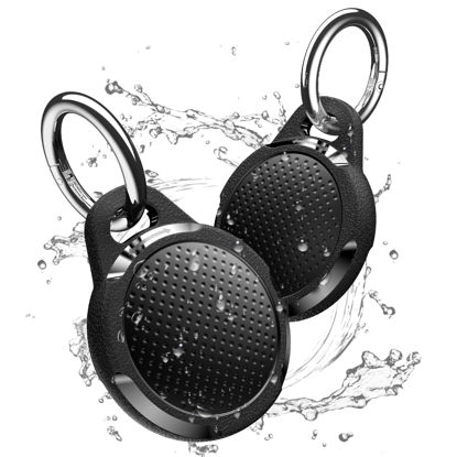 Picture of Waterproof Case for Airtag, 2 Pack Air tag Keychain Holder Compatible with Apple AirTags, Durable Anti-Scratches Protective Case with Keyring/Strap for Luggage, Backpack, Dog Collar, Black