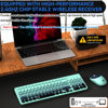 Picture of FD Wireless Keyboards and Mouse Combo - 2.4GHz USB Cordless, Cute Wireless Keyboard Round Keys, Quiet and Slim Set for Laptop, Computer, TV and Mac - Indigo Blue Colorful