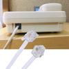 Picture of LanSenSu Telephone landline Extension Cord Cable Cord with Standard RJ-11 6P4C Plug (6Ft-3Pack-White, White)