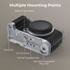 Picture of SMALLRIG X-M5 Handgrip L-Shape Grip for FUJIFILM X-M5, Built-in Quick Release Plate for Arca, Lightweight Silicone Side Handle, Includes Windshield with Cold Shoe Adapter (Sliver) - 4875