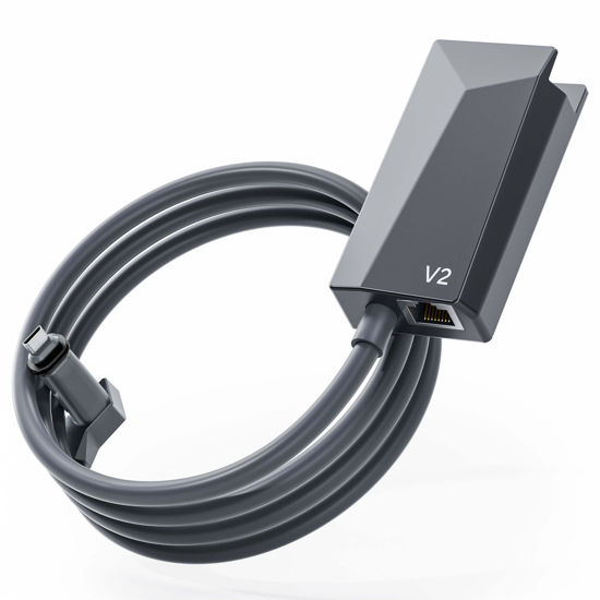 Picture of Upgraded Ethernet Adapter For Starlink - RJ45 Gigabit Ethernet Adapter for Starlink Actuated Gen 2 for Starlink Rectangle Dish Satellite Internet V2 for Starlink network to wired external Accessories