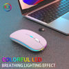 Picture of AIKOKOK Wireless Bluetooth Mouse Rechargeable Laptop Mouse Portable LED Computer Mice Use(BT5.2 and USB 2.4G) Dual Mode Connection Silent Slim Mouse for Laptop/iPad Tablet/Apple MacBook/PC (Pink)