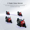 Picture of MIMIRACLE V4 Plus Motorcycle Helmet Bluetooth Intercom Headset, Up to 4 Riders 1500M IP65 Waterproof Motorbike Communication System for Skiing/ATV/Off Road -1 Pack
