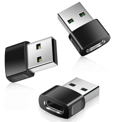 Picture of Basesailor iPhone 16 Pro Max Car Adapter 3Pack,USB to USBC Charger Converter Type C Female to A Male for New iPhone 15 14 13 Plus,Apple Watch 10,Airpods 4,iPad Mini 7 Air 5,Samsung Galaxy S25 S24 A54