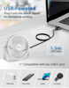 Picture of TriPole USB Desk Fan 4.5 Inches Portable Mini Fan Powerful 3 Speeds Wind Personal Desktop Fan with 360° Head Rotation for Home Office Car Indoor Outdoor White