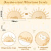 Picture of R HORSE Baby Monthly Milestone Card, Double Sided Boho Sun Wooden Monthly Milestone Discs with Number Cards, Newborn Months Signs Announcement Baby Shower Photography Props Gifts for Boy Girl