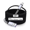 Picture of Cabepow 15 FT Extra Long iPhone Charger Cord,[Apple MFi Certified] Long Apple Lightning Cable 5M,2.4A Nylon Braided iPhone Fast Charging Cord for iPhone 14/14pro/13/12/11/11Pro/X/XS/XR/XS Max/8/7