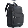 Picture of Ponhog Rolling Backpack, 30L Travel Laptop Backpack with Wheels, 15.6 Inch Roller Carry on Luggage with USB Charging Port, Flight Approved Personal Item Wheeled Suitcase for Men Women Adults, Black