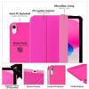 Picture of MoKo Case for iPad 10th Generation 2022, Slim Stand Hard PC Translucent Back Shell Smart Cover Case for iPad 10th Gen 10.9 inch 2022, Support Touch ID, Auto Wake/Sleep,Bright Pink