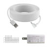 Picture of 33 FT Camera Power Cord for Ring Stick Up Cam Plug-in Battery Charger, Weatherproof Extension Cable Flat