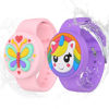Picture of Waterproof Airtag Bracelets for Kids - (2 Pack) Soft Silicone Hidden Airtag Wristband - Lightweight GPS Tracker Holder Compatible with Apple Airtag Band for Child (Purple/Butterfly)