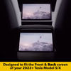 Picture of TWRAPS Screen Protectors for Tesla Model S & Model X 2023 2024, 17" Front & 9.4" Back/Rear, Clear HD | 9H PET Ultra Tough Shockproof Screen Saver Cover Display Protective Foil Guard